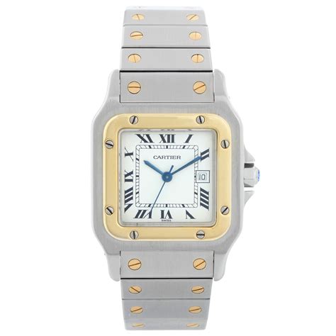 montre cartier santos ronde|cartier santos galbee men's watch.